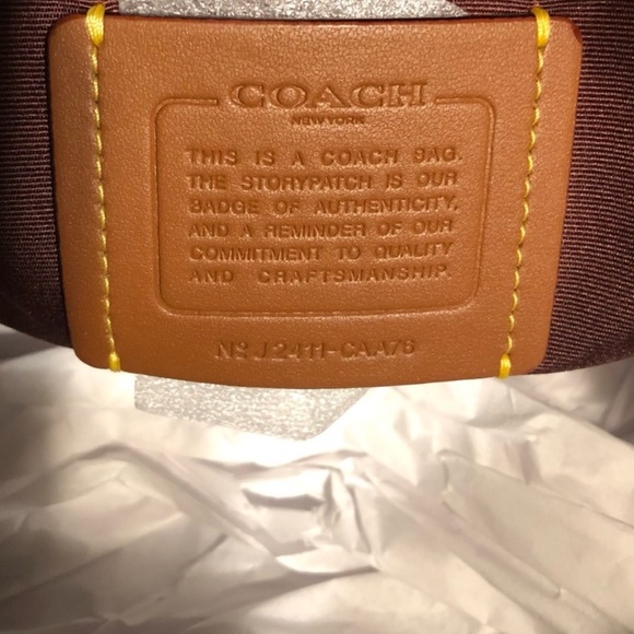 Coach Black Bow Patterned Handbag NWT - Picture 4 of 4